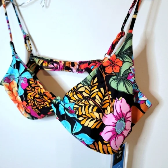 O'Neill Reina Tropical Malibu Bikini Top Size XL - Picture 3 of 12